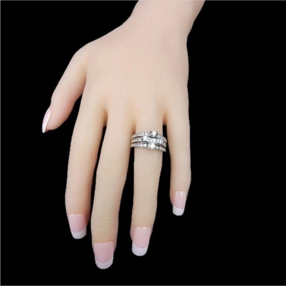 Sterling silver Cubic Zirconia stacking rings